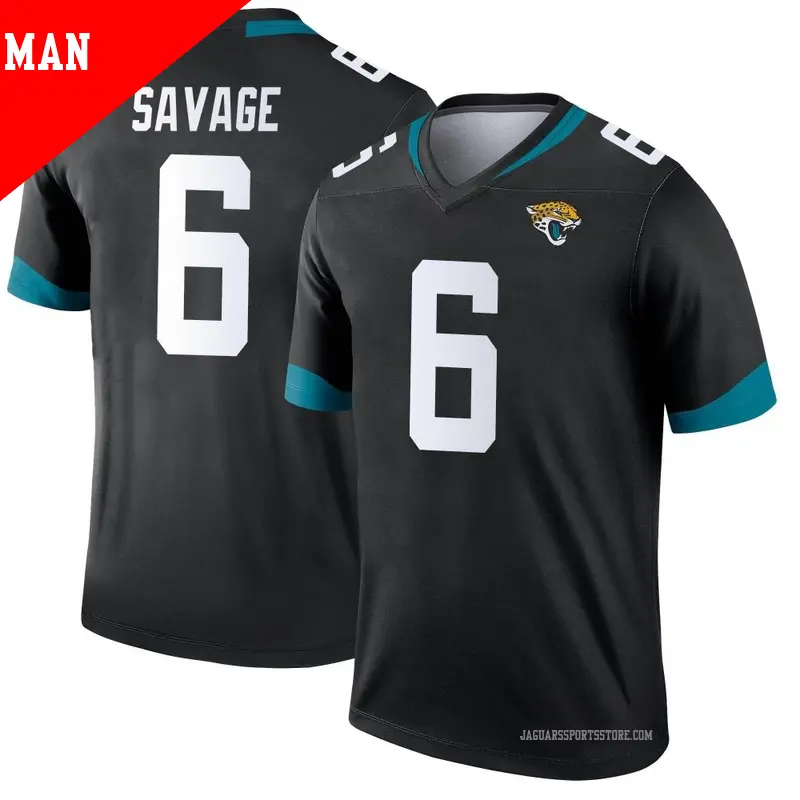 Men s 6 Darnell Savage Jacksonville Jaguars Legend Black Jersey